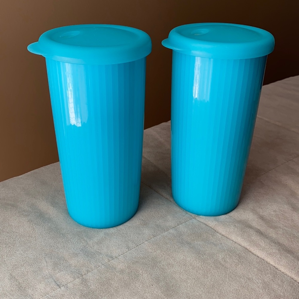 2-24oz. Tupperware insulated tumblers